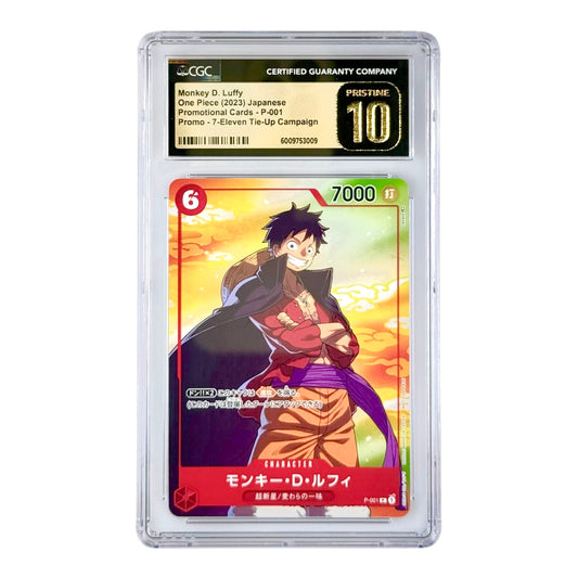 Monkey D.Luffy 2023 One Piece Japanese 7-11 Seven Eleven Promo #P-001 CGC Pristine 10