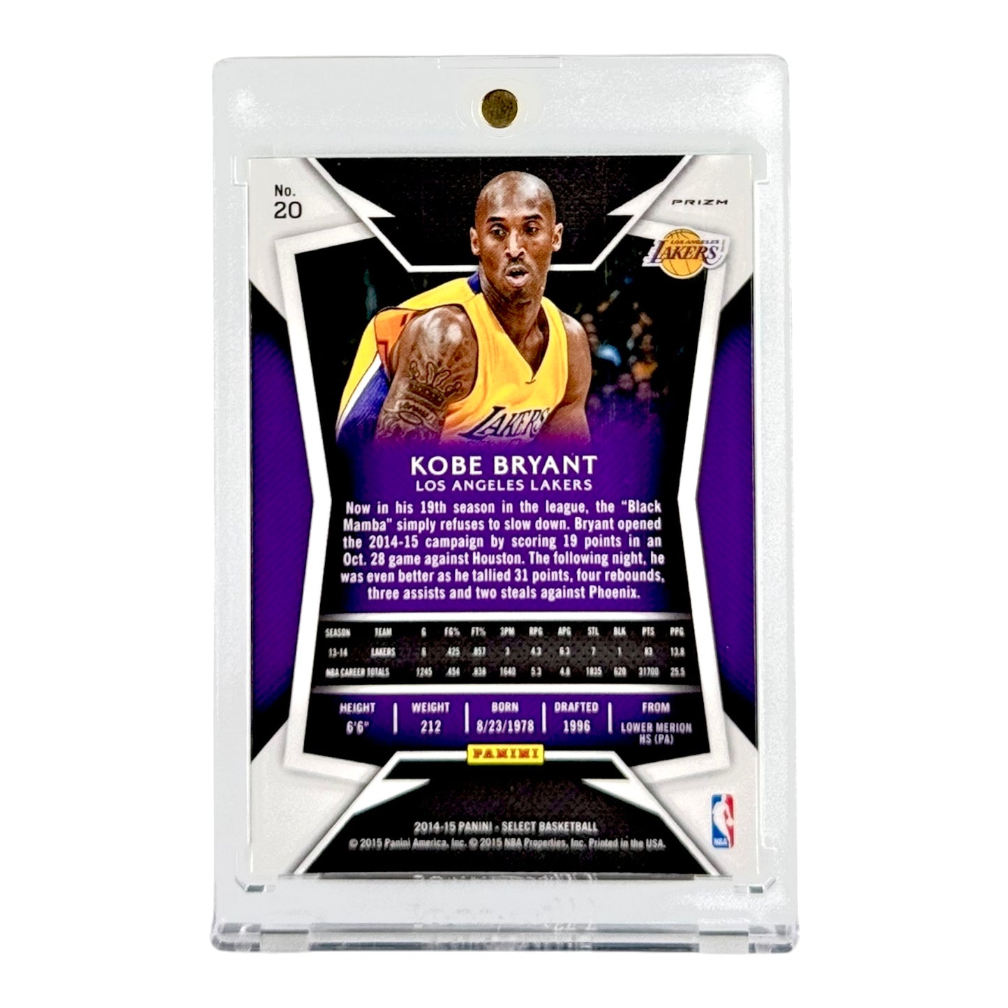 Kobe Bryant 2014-15 Panini Select Silver #20