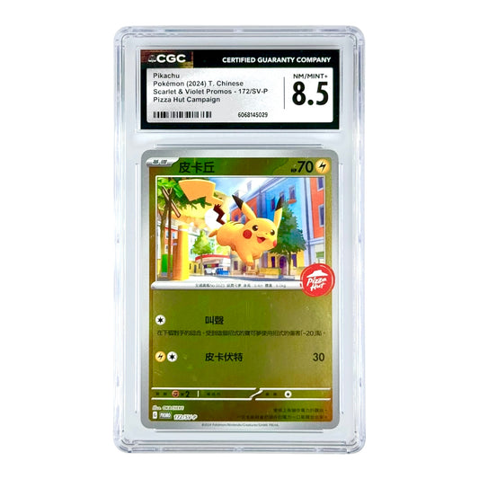 Pikachu 2024 Pokemon Traditional Chinese Pizza Hut Promo #172 CGC 8.5