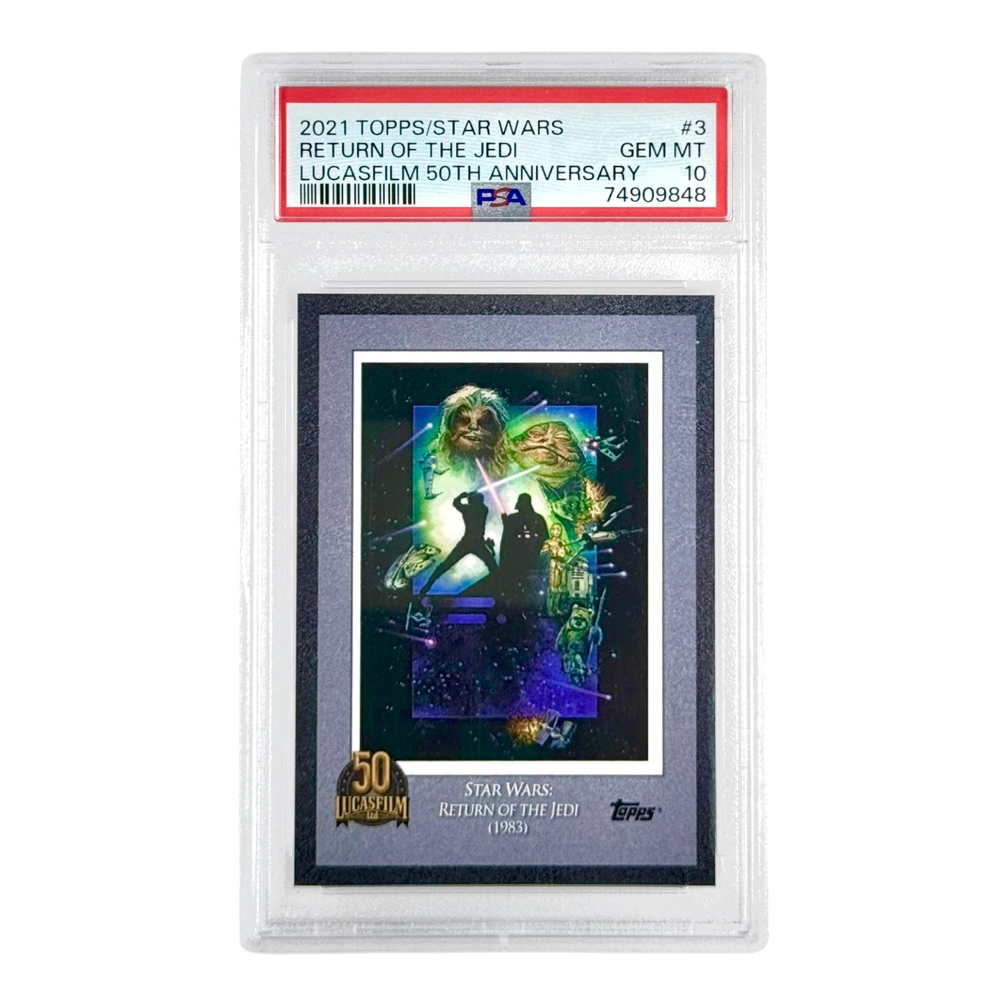 Return Of The Jedi 2021 Topps Star Wars Lucasfilm 50th Anniversary #3 PSA 10