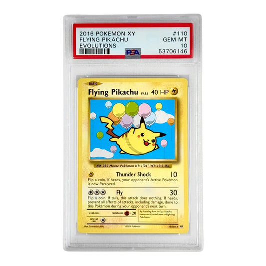 Flying Pikachu 2016 Pokemon XY Evolutions #110 PSA 10