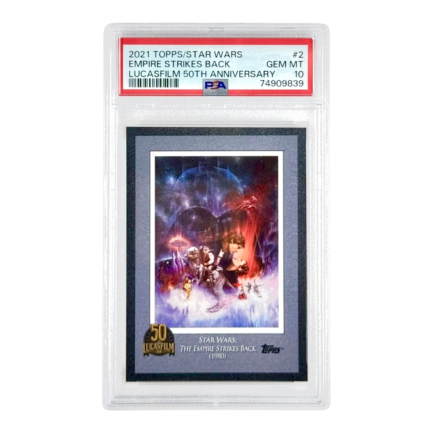 Empire Strikes Back 2021 Topps Star Wars Lucasfilm 50th Anniversary #2 PSA 10