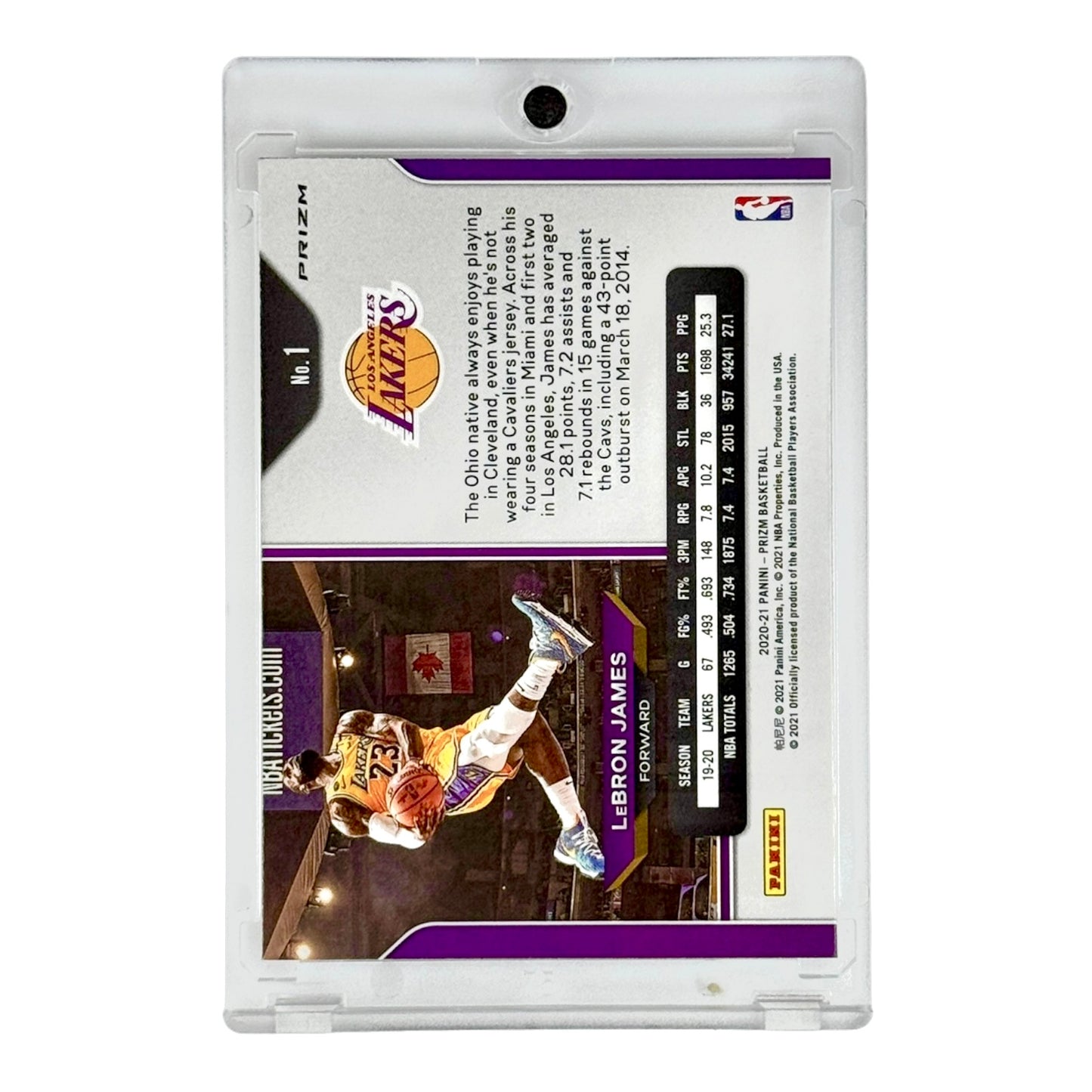 Lebron James 2020-21 Prizm Silver #1