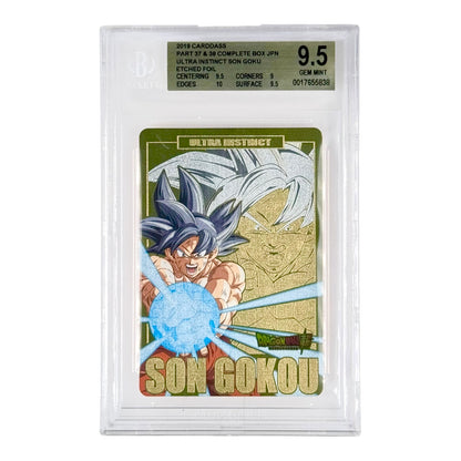 Ultra Instinct Son Goku 2019 Dragonball Japanese Carddass Super Pt.37/38 Complete Box BGS 9.5