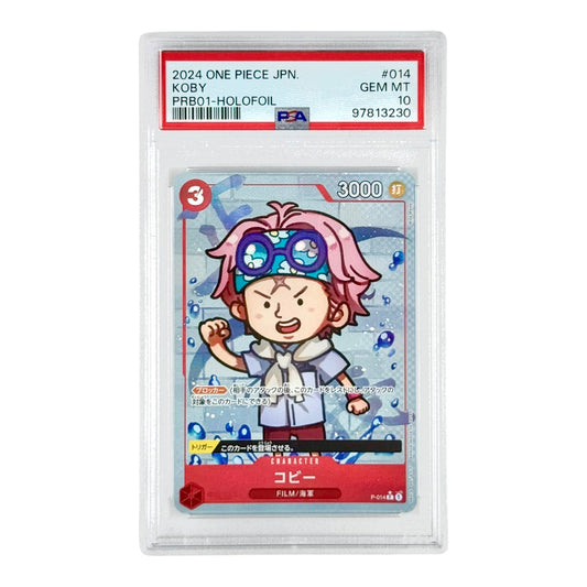 Koby 2024 One Piece Japanese PRB01 Holofoil #014 PSA 10