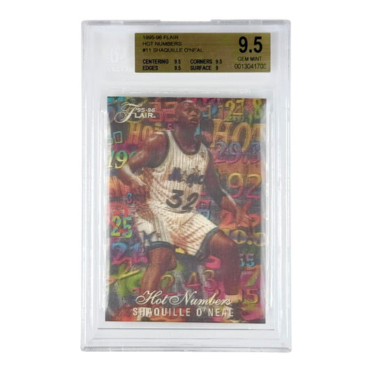 Shaquille O'Neal 1995-96 Flair Hot Numbers #11 BGS 9.5