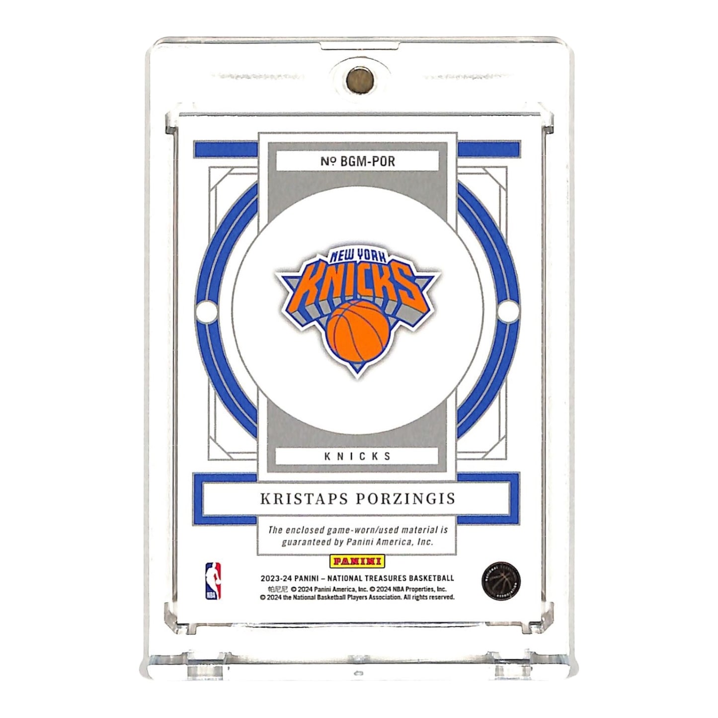 Kristaps Porzingis 2023-24 National Treasures Jersey 18/99 #BGM-POR
