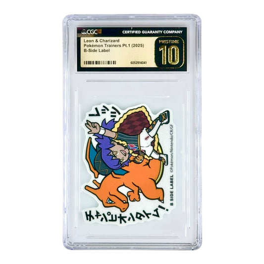 Leon & Charizard 2025 B-Side Label Pokemon Trainers Pt.1 CGC Pristine 10