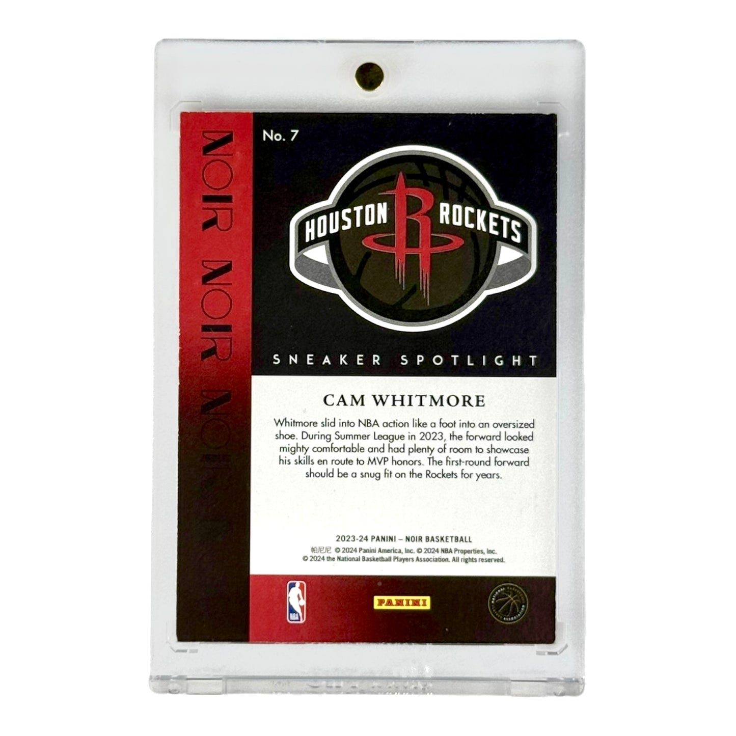 Cam Whitmore 2023-24 Noir Sneaker Spotlight Rookie RC 13/99 #7