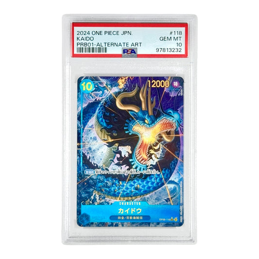 Kaido 2024 One Piece Japanese PRB01 Alternate Art #118 PSA 10