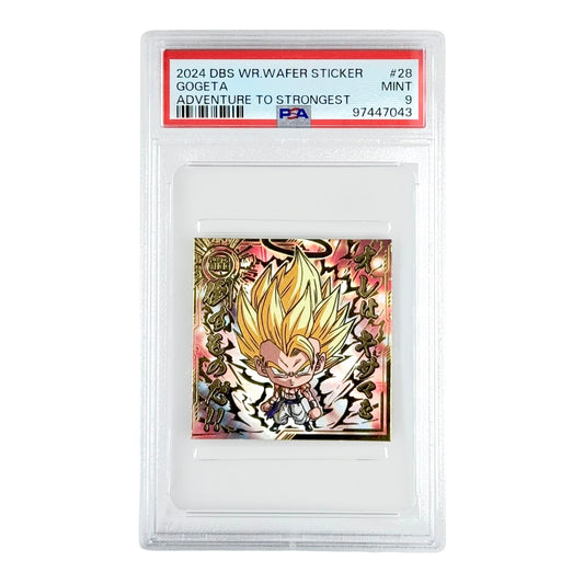 Gogeta 2024 Dragonball Warrior Wafer Sticker Adventure to Strongest #28 PSA 9