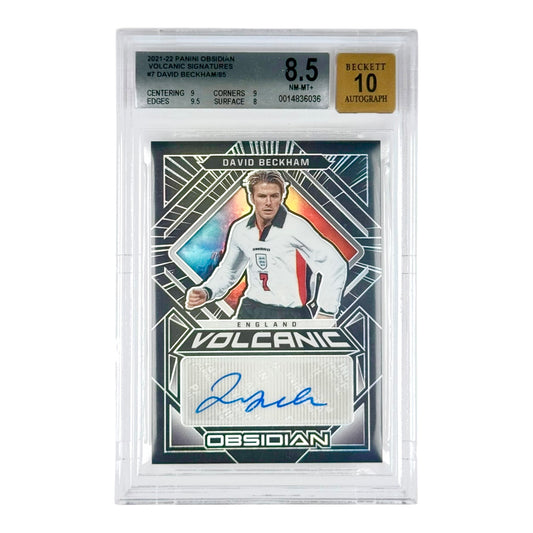 David Beckham 2021-22 Obsidian Volcanic Signature Auto 67/85 #VS-DBE BGS 8.5 Auto 10
