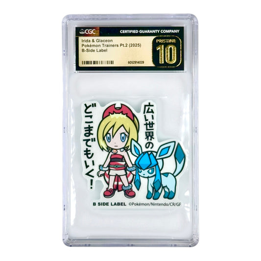 Irida & Glaceon 2025 B-Side Label Pokemon Trainers Pt.2 CGC Pristine 10