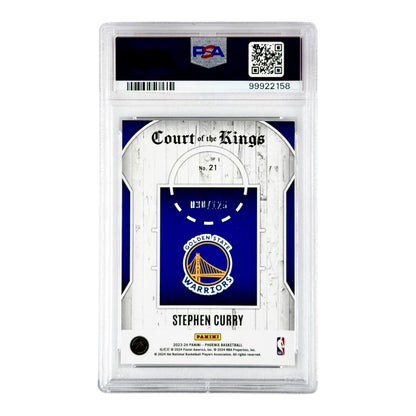 Stephen Curry 2023 Phoenix Court Of The King Red Jersey Numbered 030/125 #21 PSA 9