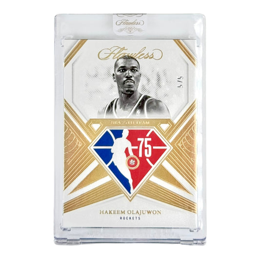 Hakeem Olajuwon 2021-22 Panini Flawless 75th Anniversary Diamond 5/5 #118