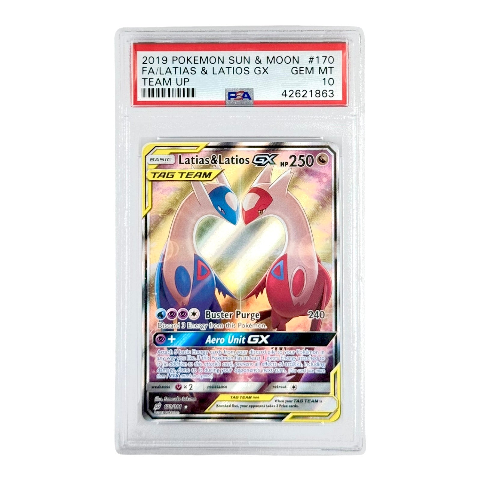 Latias & Latios GX 2019 Pokemon Sun & Moon Tag Team Up #170 PSA 10 –  Yamacardo