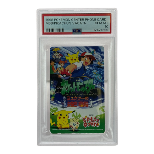 1998 Pokemon Center Mewtwo Strikes Back Movie Promo Phone Card PSA 10