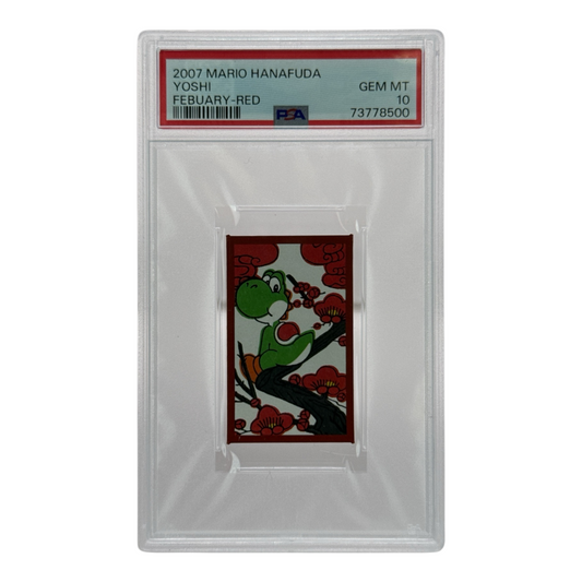 Yoshi 2007 Mario Hanafuda Feb Red PSA 10