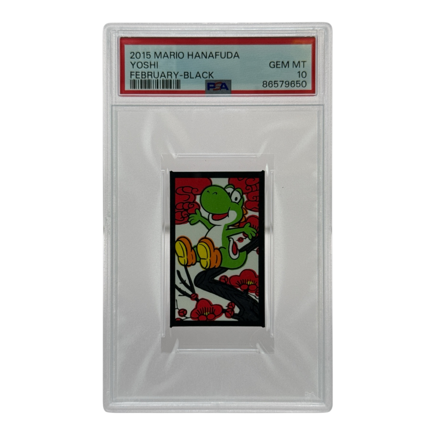 Yoshi 2015 Pokemon Center Mario Hanafuda Feb Black PSA 10