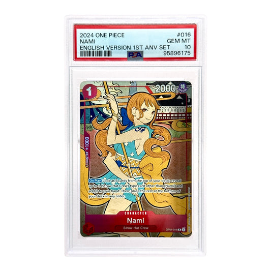 Nami 2024 One Piece English Version 1st Anniversary Set #016 PSA 10