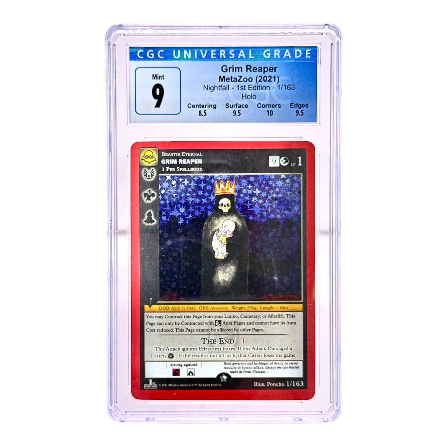 Grim Reaper Metazoo Nightfall 1st Edition Holo 1/163 CGC 9