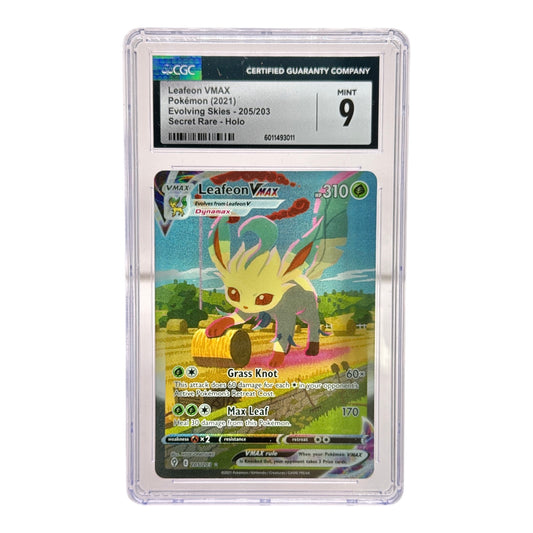 Leafeon 2021 Pokemon Evolving Skies Secret Rare Holo #205/203 CGC 9