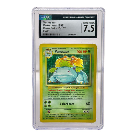 Venusaur 1999 Pokemon Base Set Holo #15/102 CGC 7.5