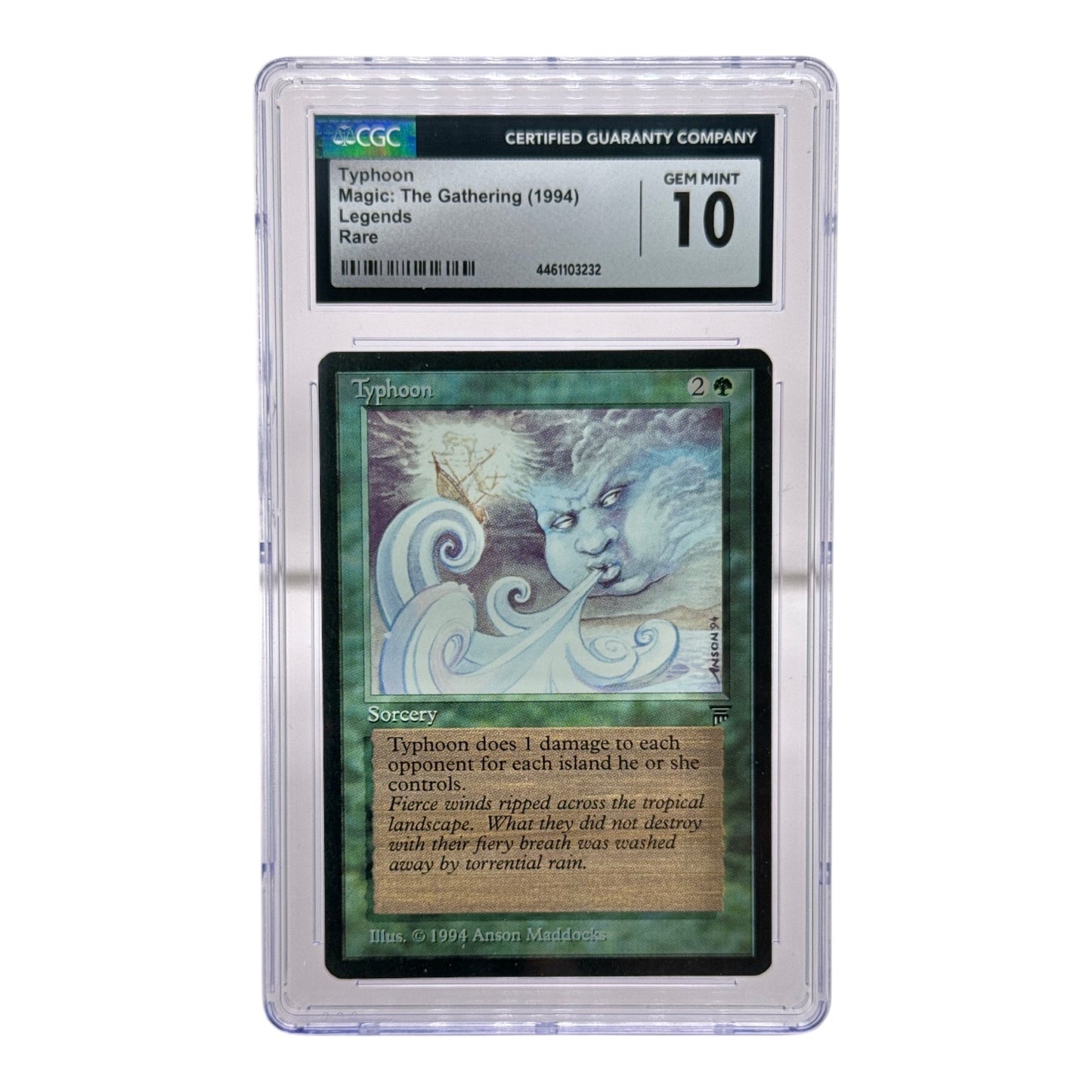 Magic The Gathering 1994 Legends Typhoon CGC 10