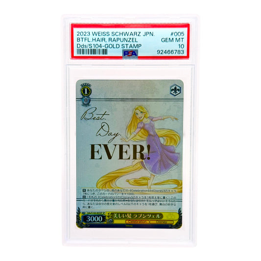 Rapunzel 2023 Weiss Schwarz Disney 100 Japanese Gold Stamp SSP PSA 10 #005