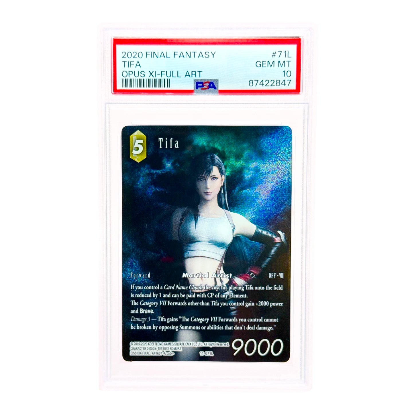 Tifa 2020 Final Fantasy Opus XI Full Art Foil Legend 11-071L PSA 10