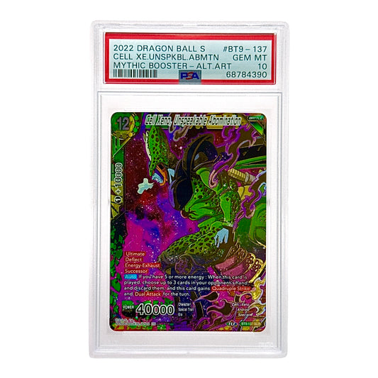 Cell 2022 DBZ BT9 Mythic Booster SCR #137 PSA 10