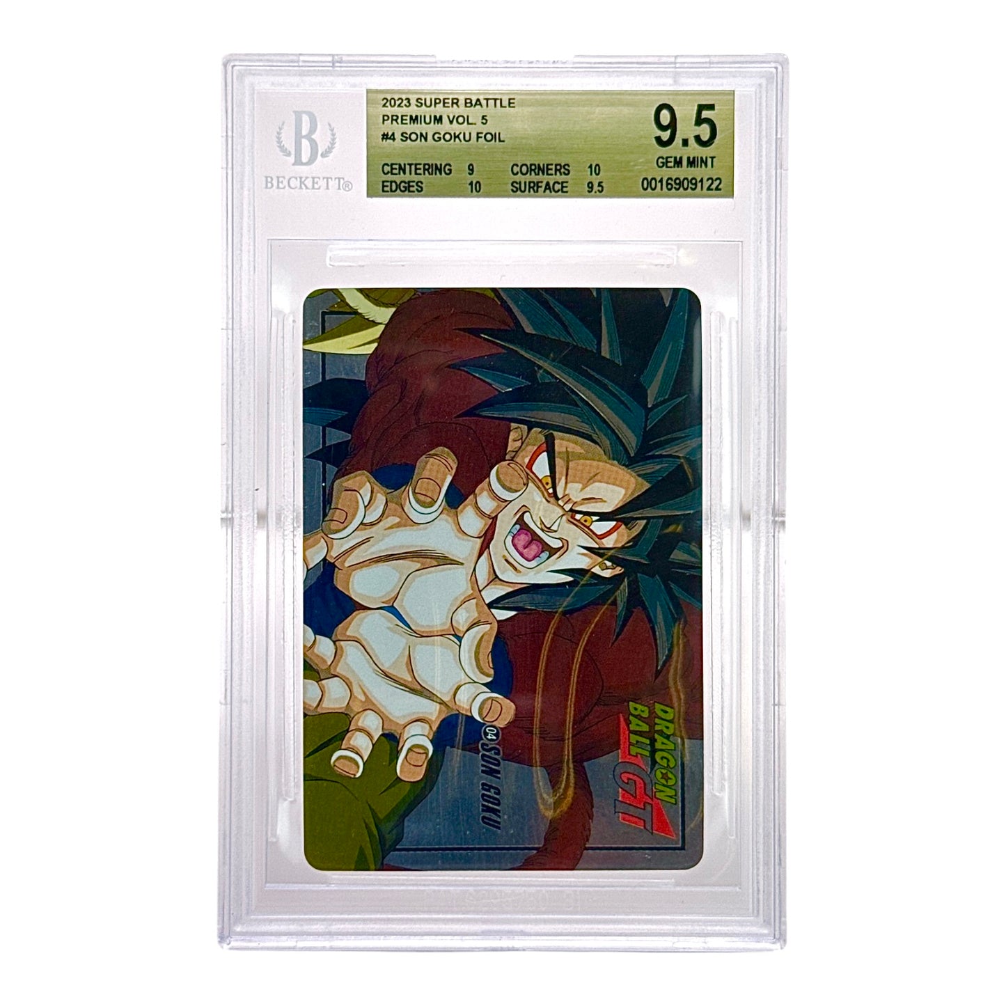 SS4 Son Goku 2023 Dragonball GT Bandai Carddass Super Battle Premium Set #4 BGS 9.5