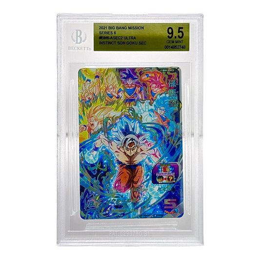 Instinct Son Goku 2021 Dragonball Super Heroes Big Bang Mission Series 6 #BM6-ASEC2 Ultra BGS 9.5