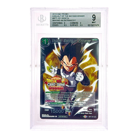 Vegeta 2010 Dragonball Super Card Game Promo Assault Of the Saiyans Winner #BT7-101 BGS 9