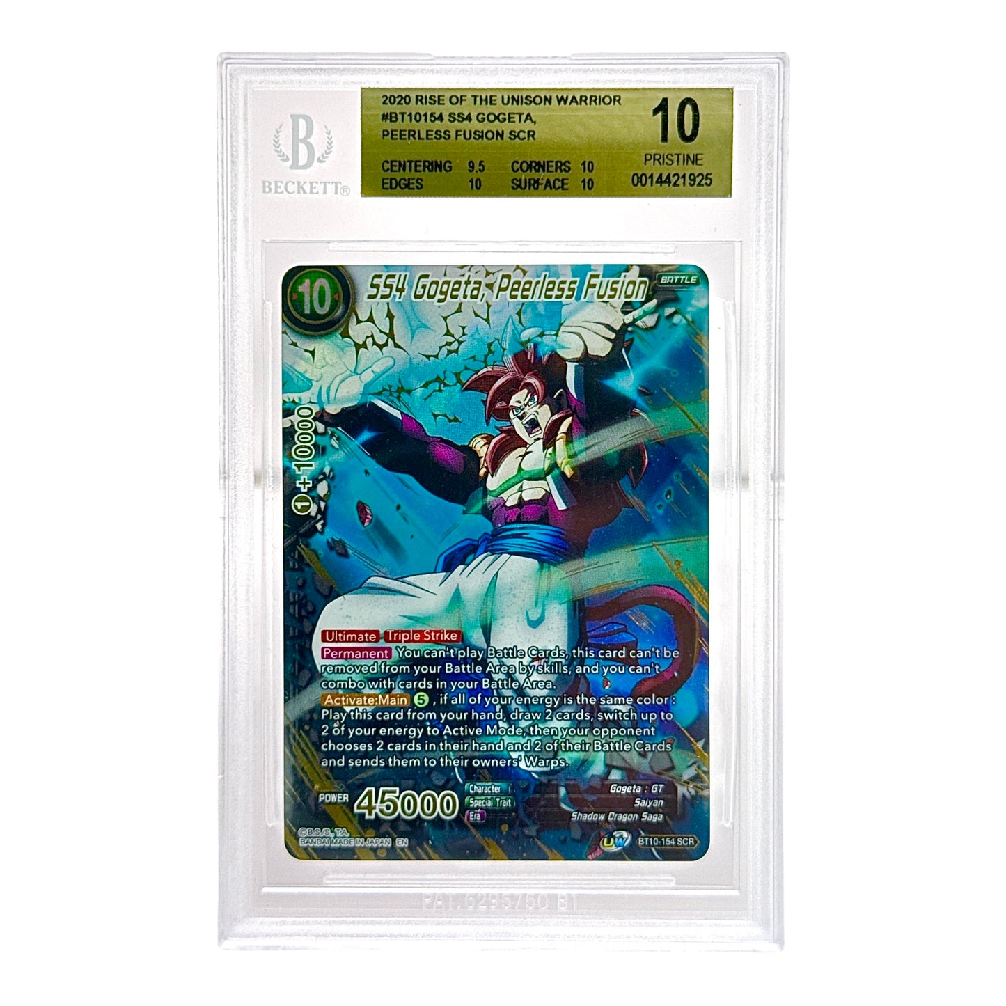 SS4 Goteta 2020 Dragonball Super Card Game #BT10-154 SCR BGS 10