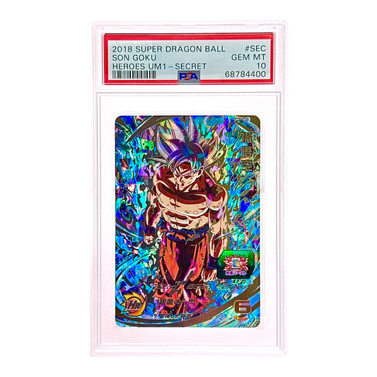 Son Goku 2018 Dragonball Super Heroes UM1 Secret #SEC PSA 10