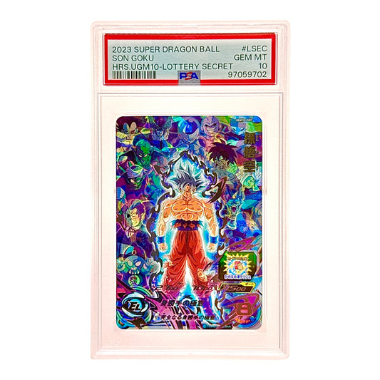 Son Goku 2023 Super Dragonball Heroes UGM10 Lottery Secret #LSEC PSA 10