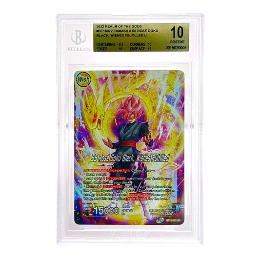 SS Rose Goku 2022 Dragonball Super Card Game BT16 #072 BGS 10