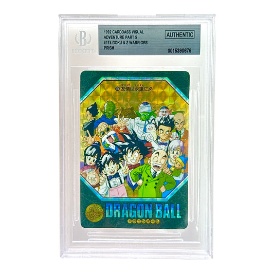 Goku & Z Warriors 1992 Bandai Carddass Dragonball Visual Adventure #174 BGS Authentic