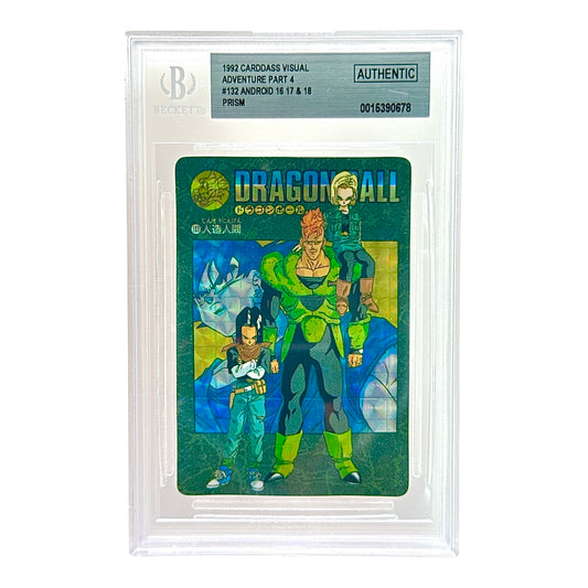 Android 16 17 & 18 1992 Bandai Carddass Dragonball Visual Adventure #132 BGS Authentic