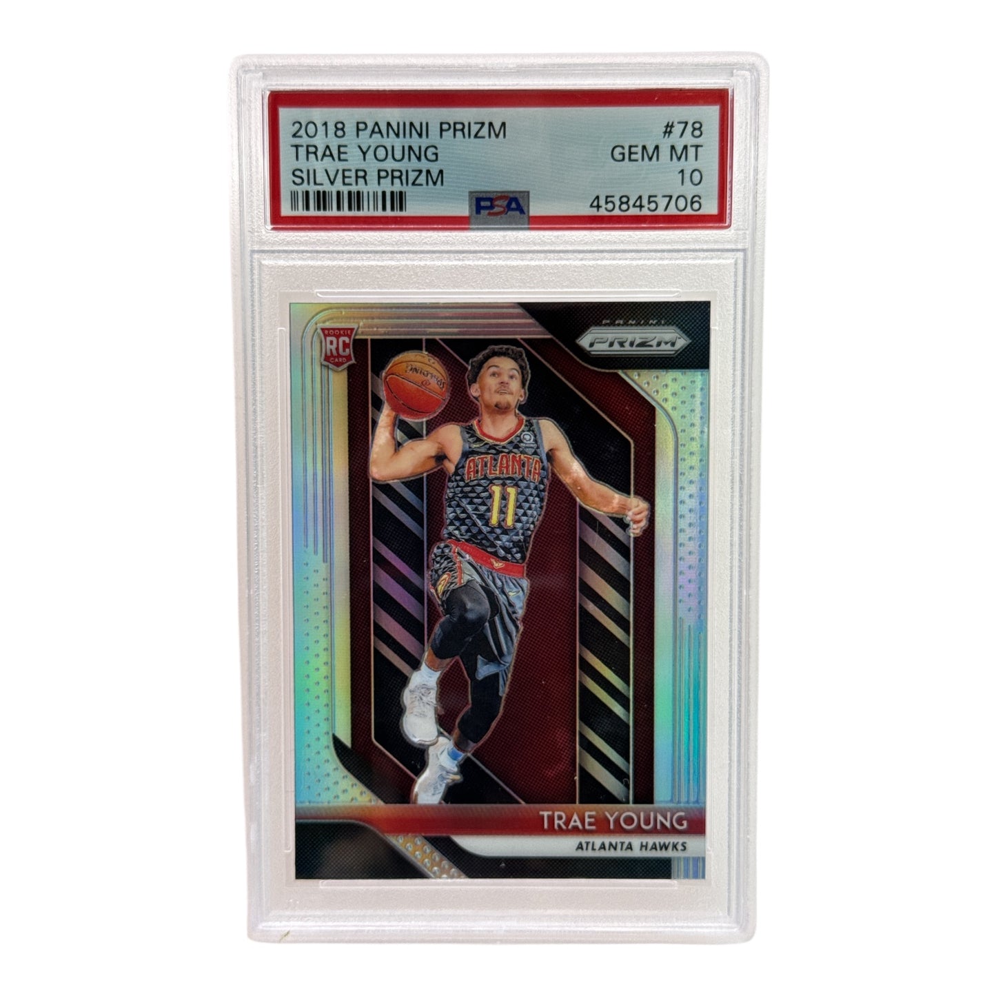 Trae Young 2018-19 Panini Prizm Silver Rookie RC PSA 10