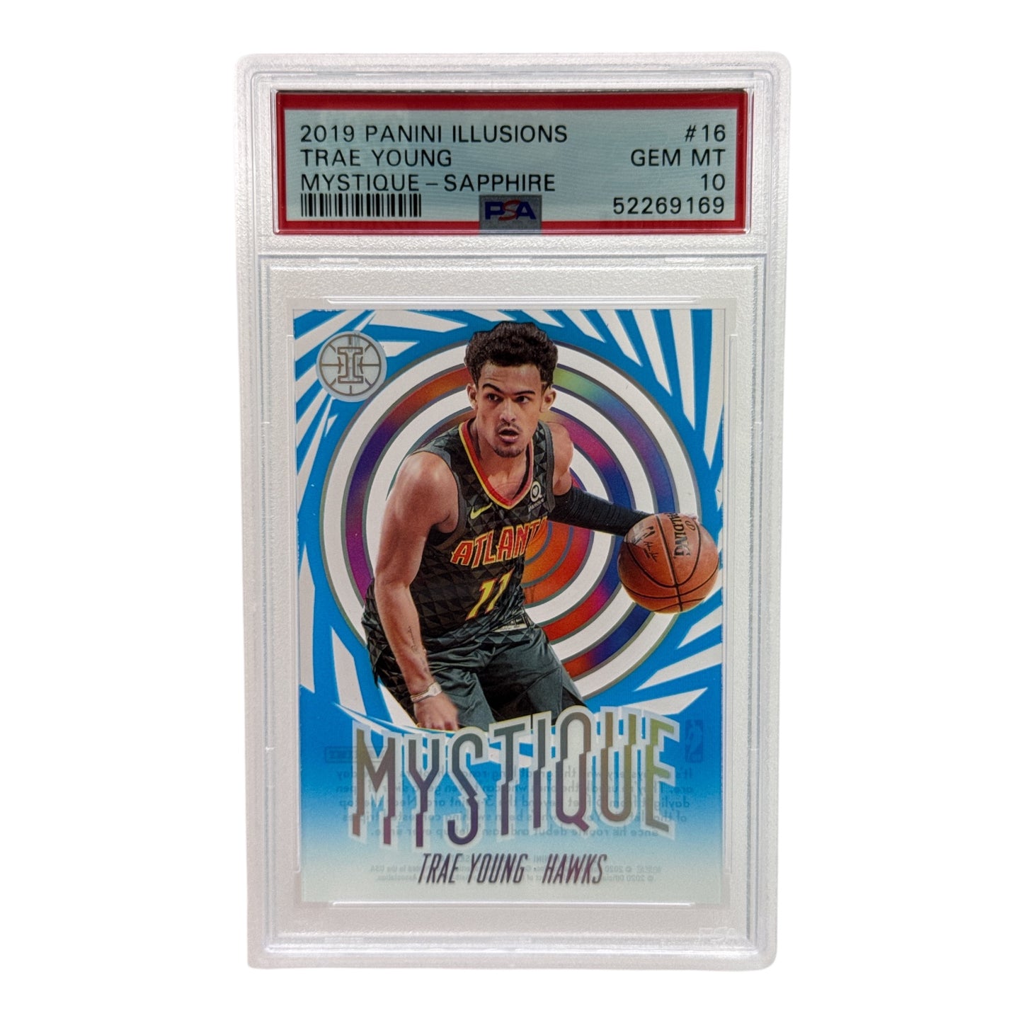 Trae Young 2019-20 Panini Illusions Mystique Sapphire #16 PSA 10