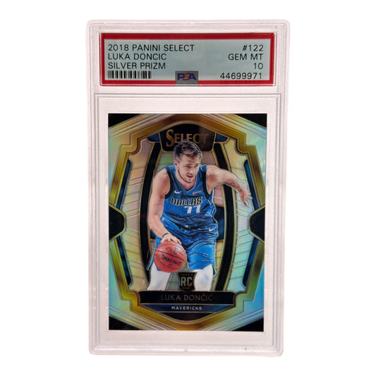 Luka Doncic 2018-19 Panini Select Silver Premier Level Rookie RC #122 PSA 10