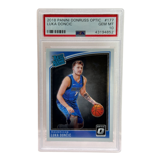 Luka Doncic 2018-19 Panini Donruss Optic Rated Rookie RC #177 PSA 10