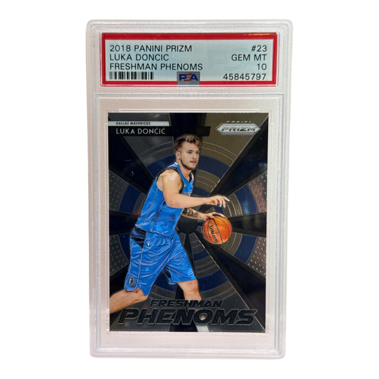 Luka Doncic 2018-19 Panini Prizm Freshman Phenoms Rookie RC #23 PSA 10