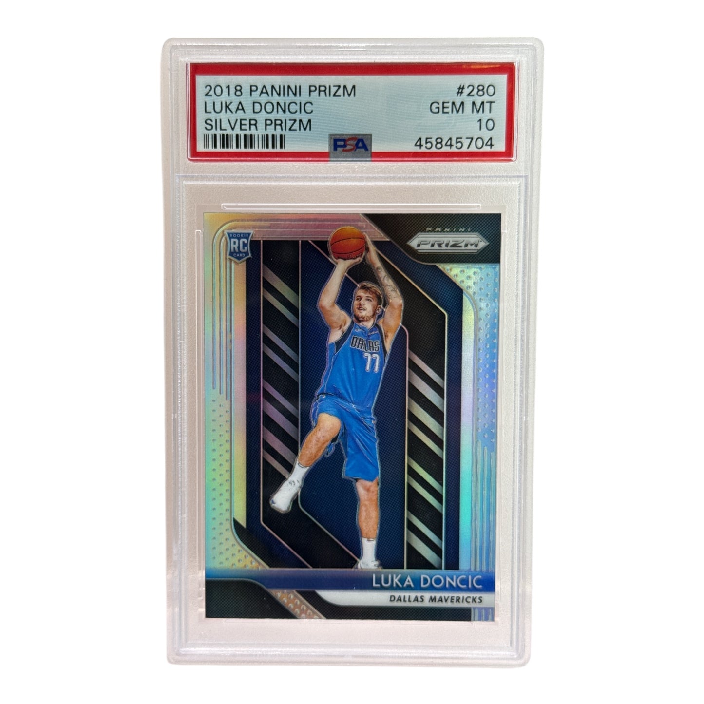 Luka Doncic 2018-19 Panini Prizm Silver Rookie RC #280 PSA 10