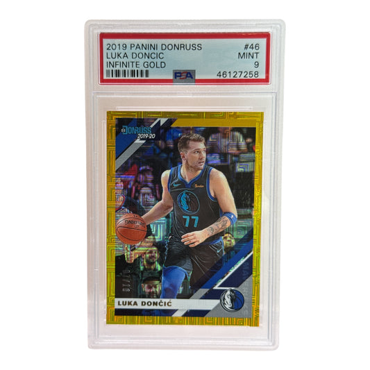 Luka Doncic 2019-20 Panini Donruss Infinite Gold 07/10 #46 PSA 9