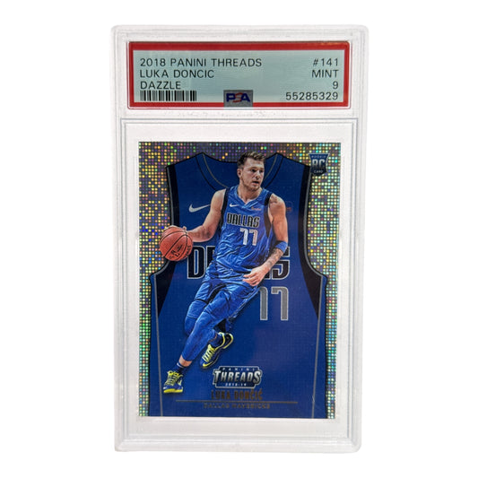 Luka Doncic 2018-19 Panini Threads Dazzle Rookie RC PSA 9