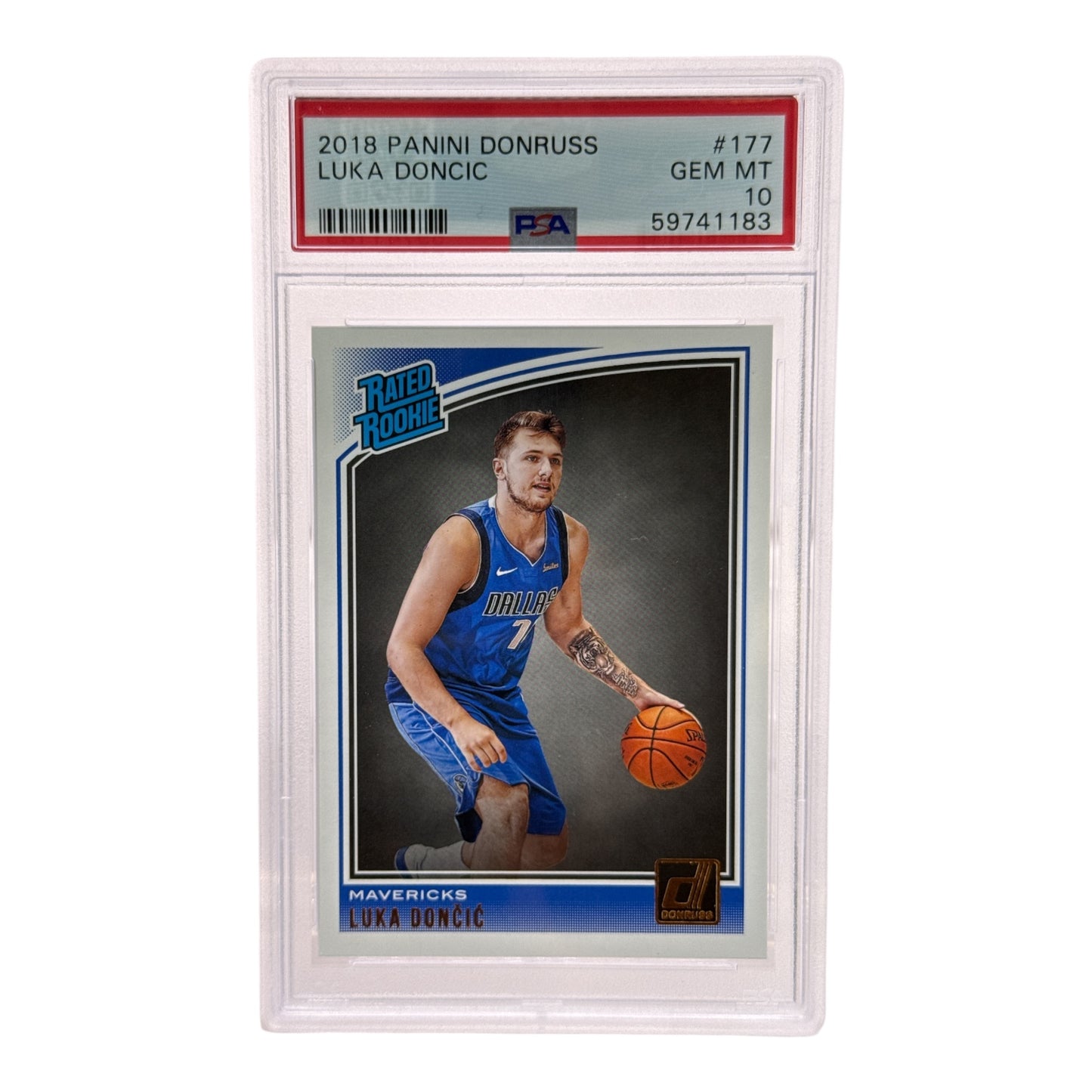 Luka Doncic 2018-19 Panini Donruss Rated Rookie RC #177 PSA 10