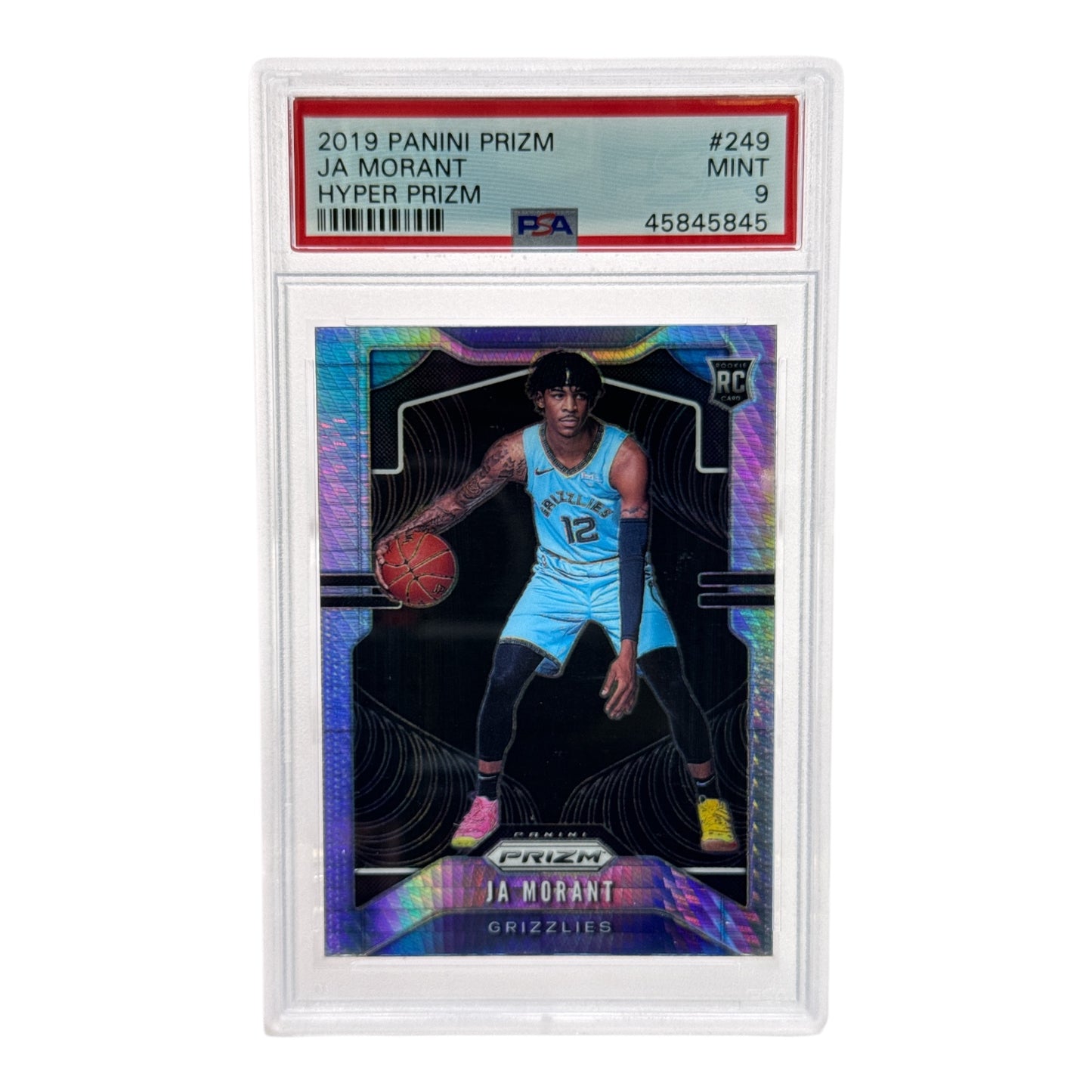 Ja Morant 2019-20 Panini Prizm Hyper Rookie RC #249 PSA 9